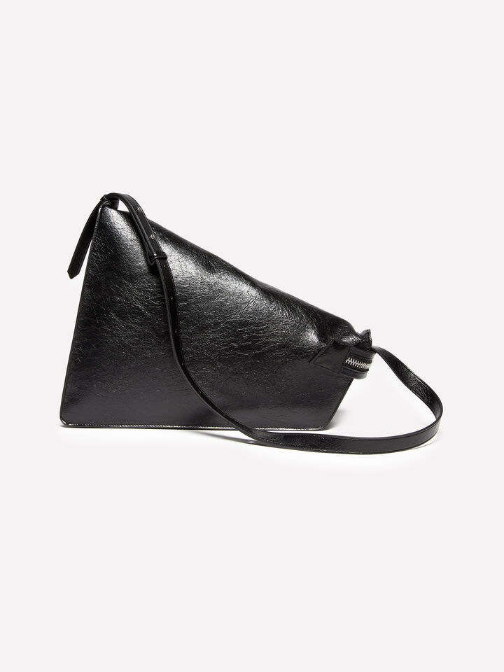 Schwarze asymmetrische Schultertasche - null - Schwarz | Sisley image number 3